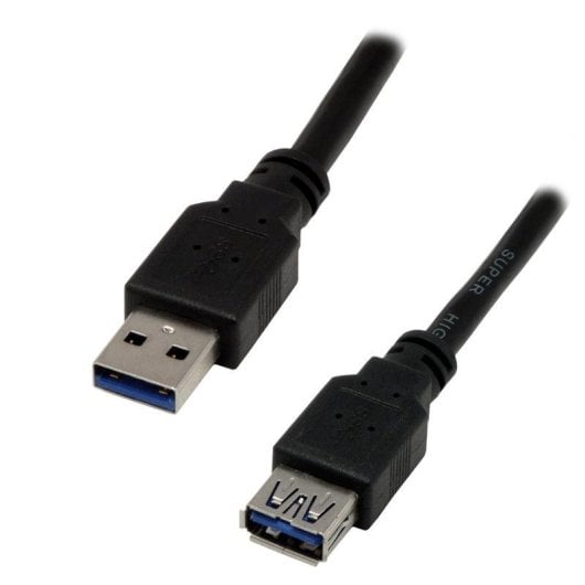 Cable USB 3.2 Gen 1 MCL 1 m Macho/Hembra Negro