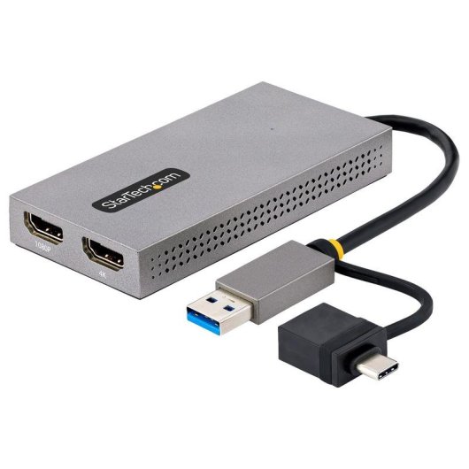 Adaptador gráfico USB StarTech a HDMI dual 4K 30Hz + 1080p