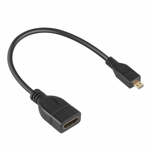 Cable adaptador HDMI Micro a HDMI Estándar DLH 0,16 m Negro