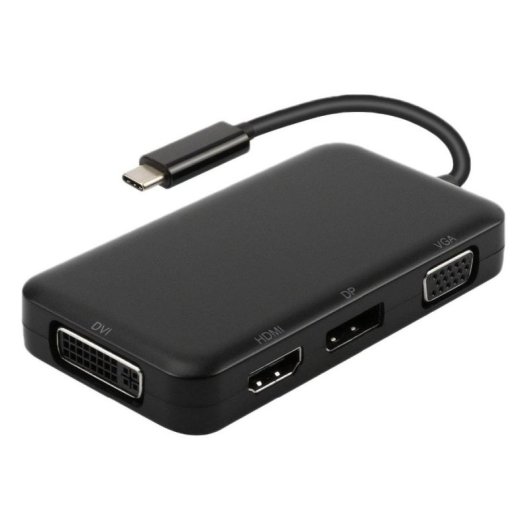 Adaptador gráfico USB-C DLH DY-TU4880B a DVI, HDMI y DisplayPort