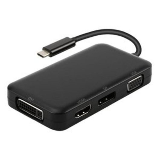 Adaptador gráfico USB-C DLH DY-TU4880B a DVI, HDMI y DisplayPort