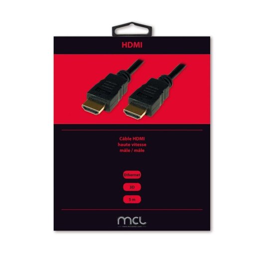 Cable HDMI MCL MC385EZ-5M 5 m Haute Vitesse 3D Ethernet