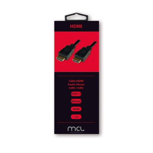 Cable HDMI MCL 1m Ethernet 4K 3D Noir