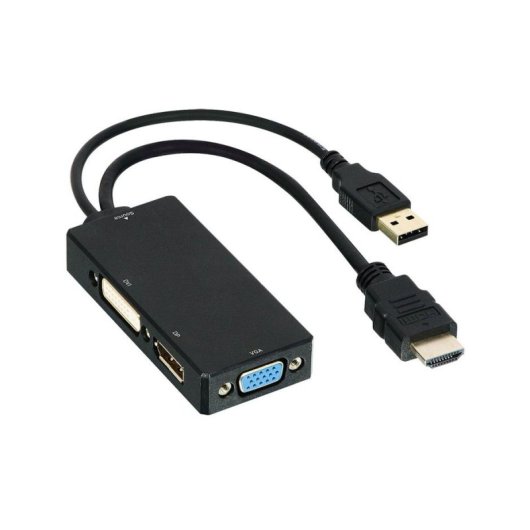 Adaptateur vidéo DLH DY-TU4790 HDMI vers DVI/VGA/DisplayPort