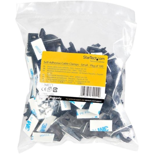 StarTech Kabelclips selbstklebend schwarz 5,5 mm 100 Stück