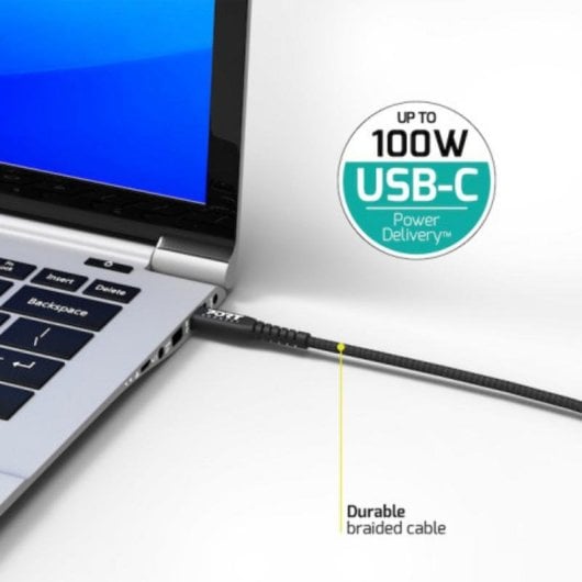 Cable USB-C à USB-C Port Designs 2 m USB 2.0 Noir