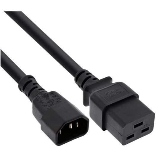 Câble d'alimentation DLH DY-WU5274 2,5 m IEC C14 à IEC C19 10 A Noir