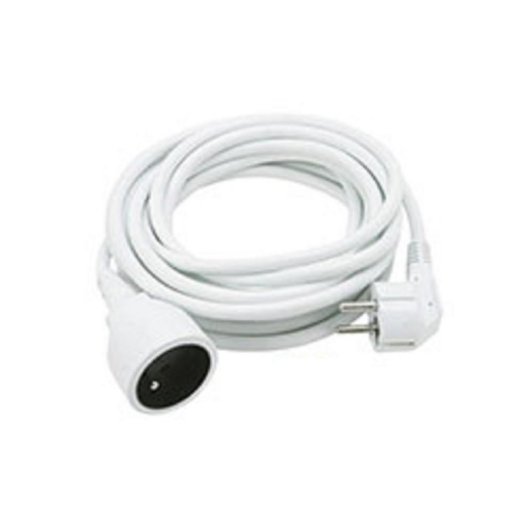 Multiprise DLH DY-WU3085W 1 prise 5 m avec protection et terre blanche