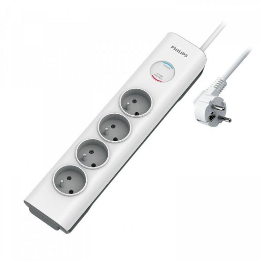 Multipresa MCL SPN7040WA/19 4 prese con protezione e interruttore 2 m