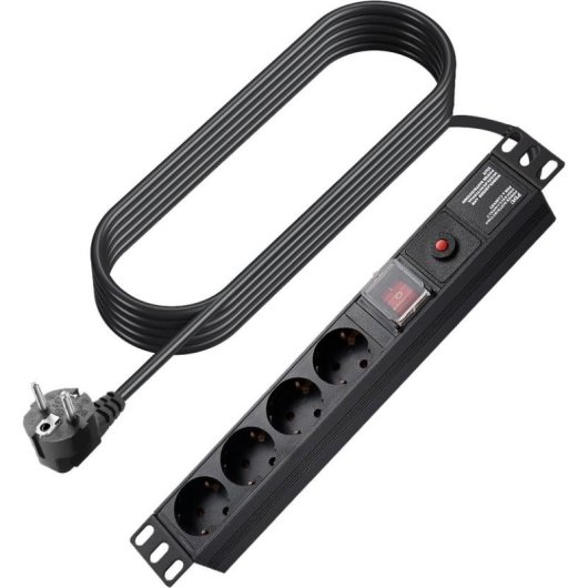 Regleta Vision TC-PSTRP4EU 4 Tomas con Protección e Interruptor