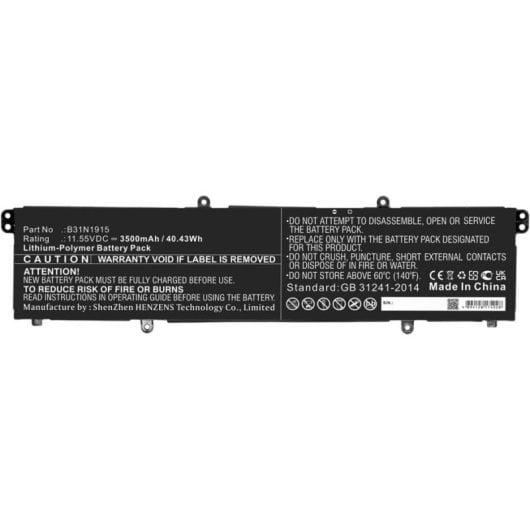 Batterie DLH pour ASUS B1400C/B1500C 3500mAh 41Wh LiPo