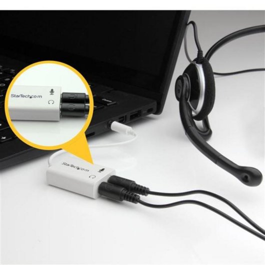 Adaptador de auriculares con micrófono StarTech MUYHSMFFADW 3,5mm 4 pines a 2x 3,5mm