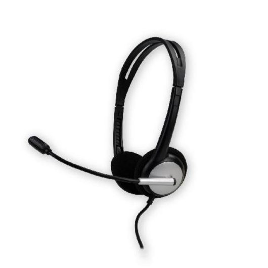 Casque MCL CSQ-M/USB filaire USB pour bureau centre d'appels noir argent