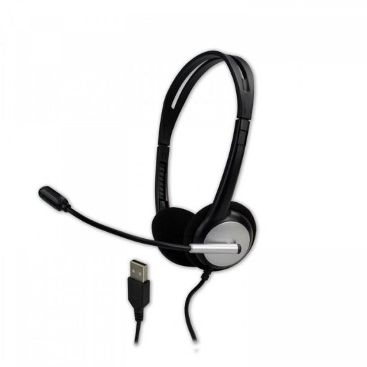 Auriculares MCL MK1A99BZCSQMUSBAB con cable USB, cancelación de ruido, oficina y call center, negros
