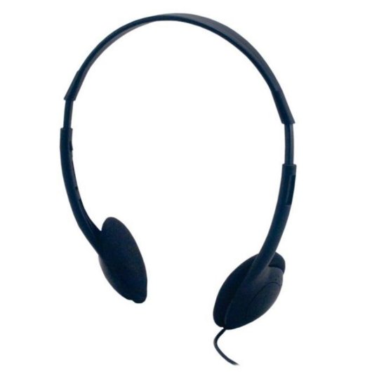 Auriculares MCL CSQ-HEAD/N con cable, conexión 3,5 mm, música, negros