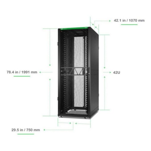 Armadio Rack APC AR3140B2 52U Gestione Cavi Bianco