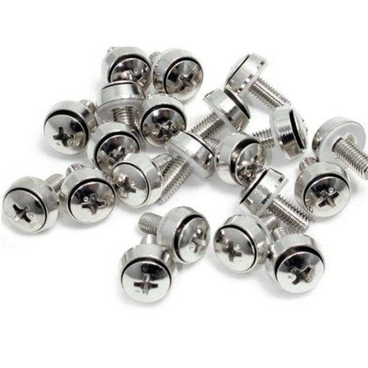 Parafusos M6 de 12 mm para rack StarTech.com 100 peças aço inoxidável