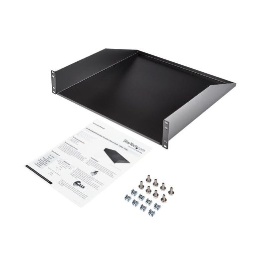 Étagère fixe pour rack 2U StarTech.com 18" acier noir 56 kg