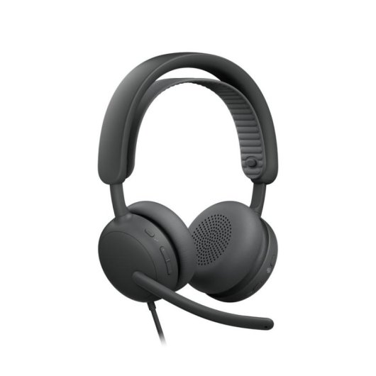 Auriculares Logitech Zone Wired 2 avec câble USB-C/USB-A, réduction de bruit, micro pro, graphite