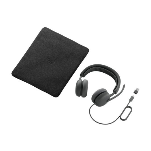 Auriculares Logitech Zone Wired 2 avec câble USB-C/USB-A, réduction de bruit, micro pro, graphite