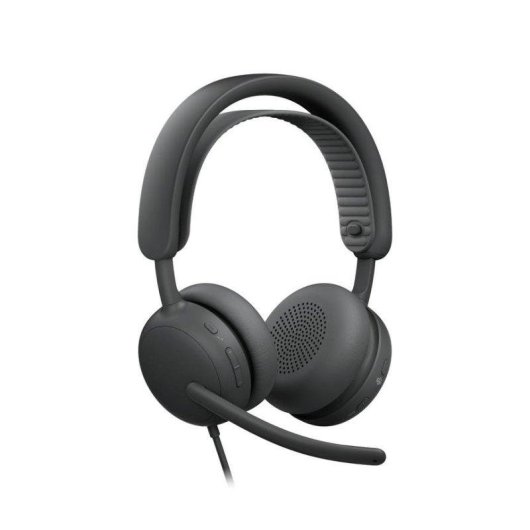 Auriculares Logitech Zone Wired 2 avec câble USB-C/USB-A, réduction de bruit, micro pro, graphite