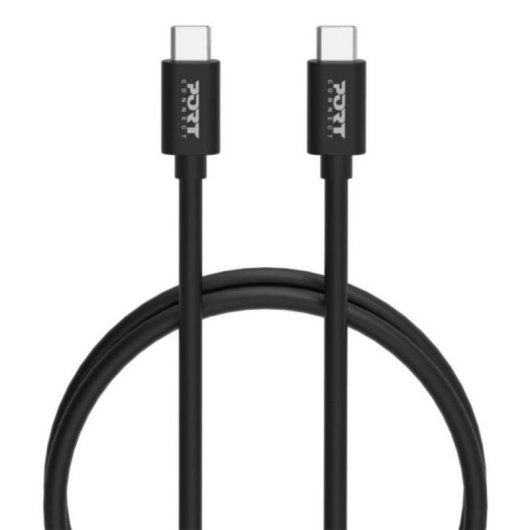 Ladegerät Port Designs 65W GaN USB-C und USB-A, Schwarz