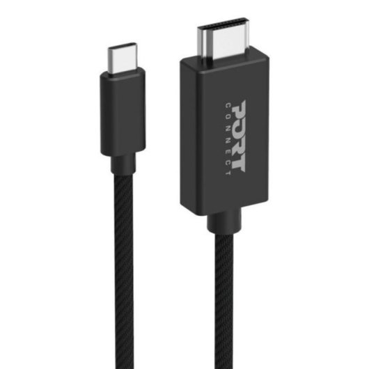 Ladegerät Port Designs 65W GaN USB-C und USB-A, Schwarz