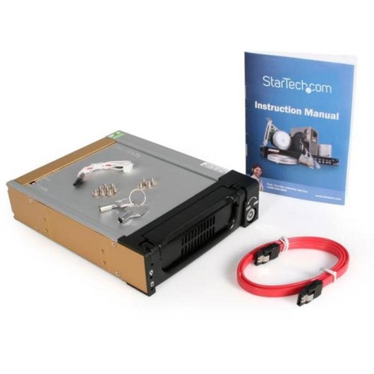 Cajón Móvil StarTech.com Aluminio para Disco Duro SATA 3.5" Bahía 5.25"