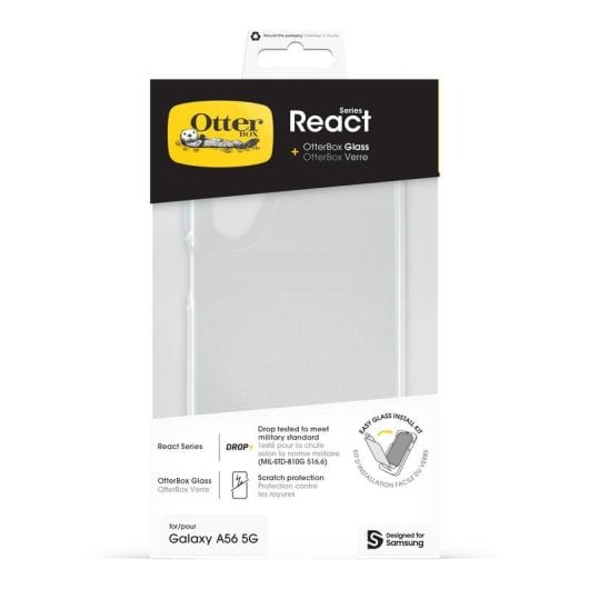 Funda para móvil OtterBox React Cover plástico transparente para Galaxy A56 5G