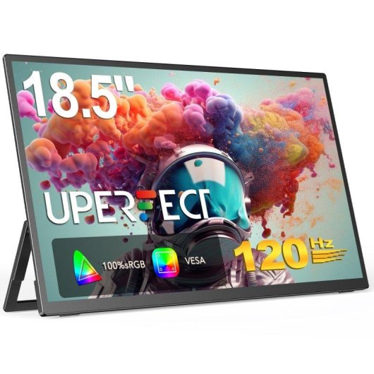 Monitor PC Uperfect 18,5" FullHD 120Hz IPS Portatile 100% sRGB VESA