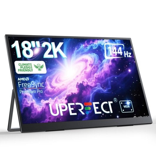 Monitor Uperfect 18" QHD 144Hz QLED portátil HDR1000:1 VESA USB-C Mini HDMI