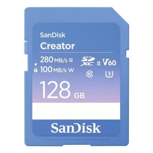 Cartão SD SanDisk Creator 128 GB SDXC Classe 10 UHS-II V60 Azul