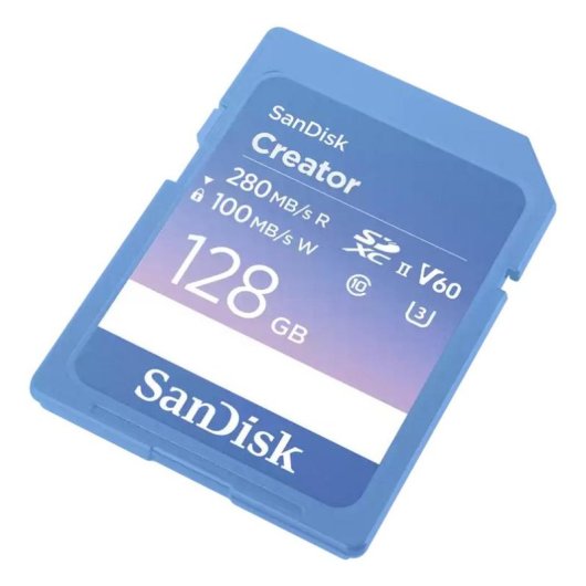 Cartão SD SanDisk Creator 128 GB SDXC Classe 10 UHS-II V60 Azul