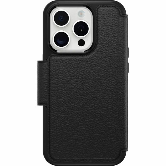 Funda para móvil OtterBox Strada Folio pelle nera magnetica per iPhone 15 Pro