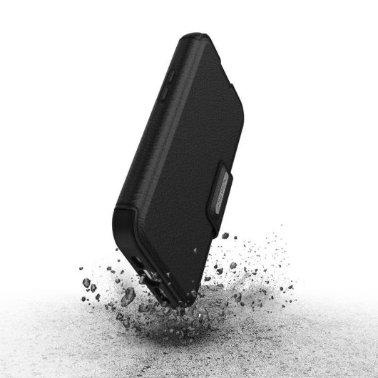 Funda para móvil OtterBox Strada Folio pelle nera magnetica per iPhone 15 Pro