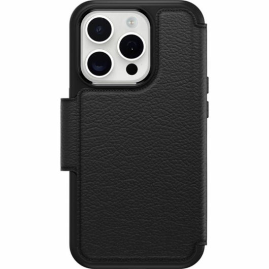 Funda para móvil OtterBox Strada Folio pelle nera magnetica per iPhone 15 Pro