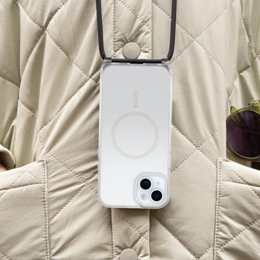 Funda para móvil OtterBox React Necklace Cover Nylon transparent für iPhone 15 Plus