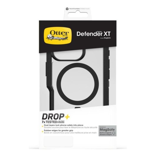 Funda para móvil OtterBox Defender Series XT Clear Policarbonato Negra Transparente para iPhone 16 Pro
