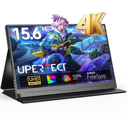 Monitor PC Uperfect 4K 15,6'' UltraHD IPS Portatile USB-C HDMI VESA 1300:1