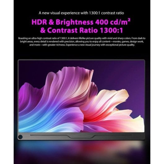 Monitor PC Uperfect 4K 15,6'' UltraHD IPS Portatile USB-C HDMI VESA 1300:1
