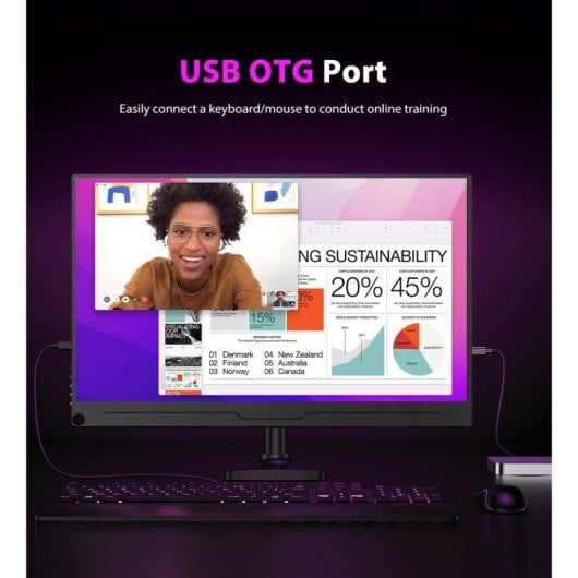 Monitor PC Uperfect 4K 15,6'' UltraHD IPS Portatile USB-C HDMI VESA 1300:1