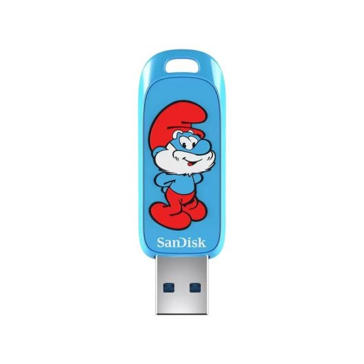 USB-Stick SanDisk Smurf 64 GB USB 3.2 Gen 1 Blau ohne Kappe