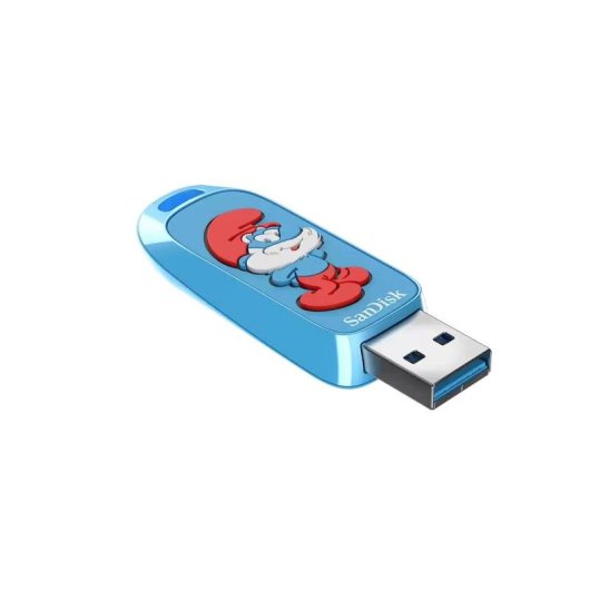 USB-Stick SanDisk Smurf 64 GB USB 3.2 Gen 1 Blau ohne Kappe