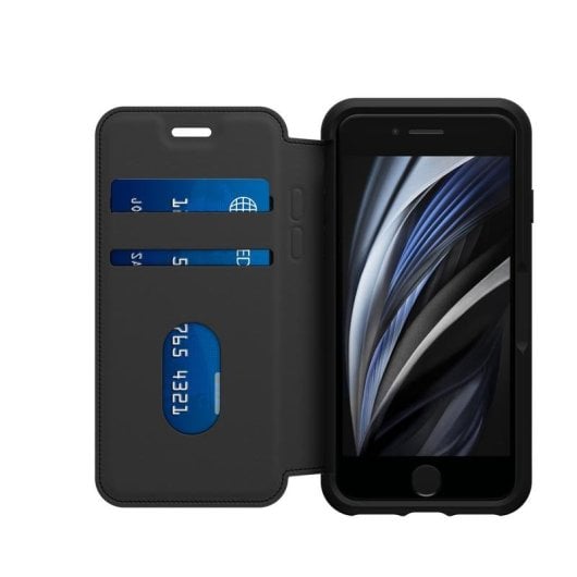Funda para móvil OtterBox Strada Folio Cuir Noir Magnétique pour iPhone SE 2e gen/8/7