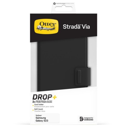 Funda para móvil OtterBox Strada Via Folio Synthétique Noir Magnétique pour Galaxy S23