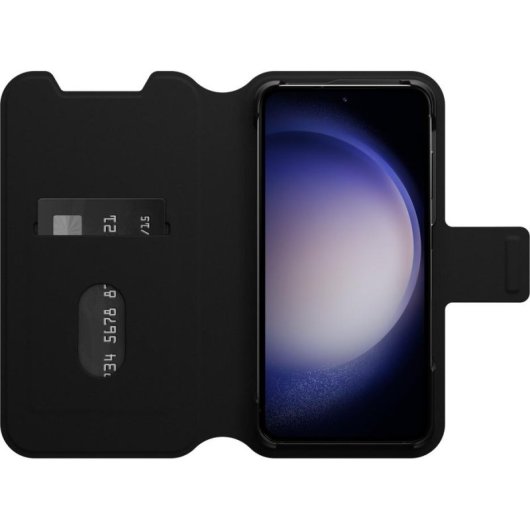 Funda para móvil OtterBox Strada Via Folio Synthétique Noir Magnétique pour Galaxy S23