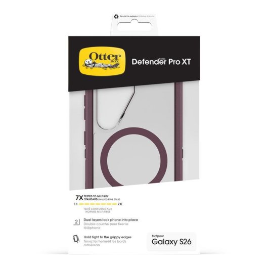 Funda para móvil OtterBox Defender Pro XT Cover Transparente Púrpura para Galaxy S26