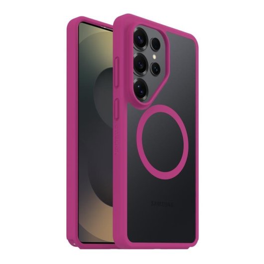 Capa OtterBox React Magnets Cover transparente rosa para Galaxy S26 Ultra