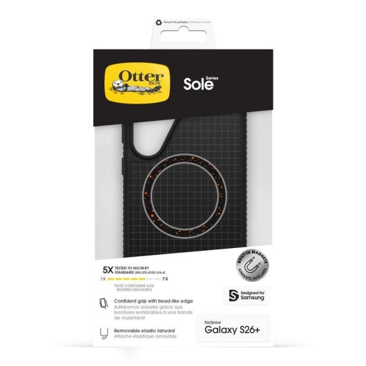 Funda para móvil OtterBox Sole Series Cover case Schwarz für Samsung Galaxy S26+