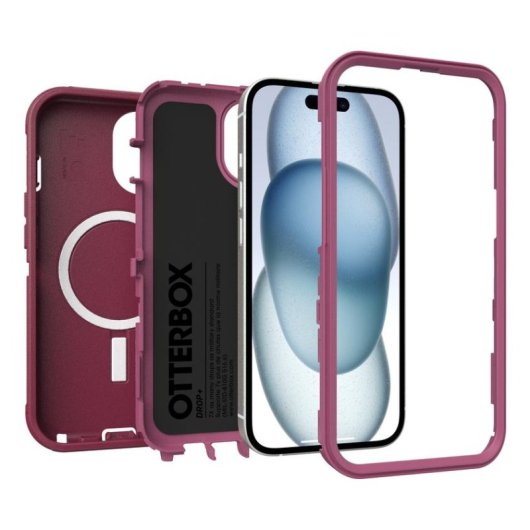 Funda para móvil OtterBox Defender Series Cover Silicona Roja para iPhone 17e/16e/15/14/13